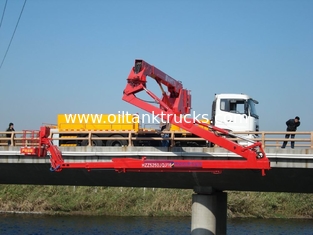 6x4 Bucket Type Bridge Inspection Equipment 16M DongFeng , Folding Platform